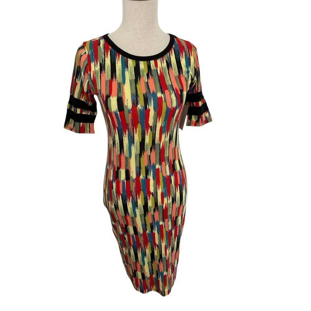 Vintage LuLaRoe Julia XS Brushstroke Dress